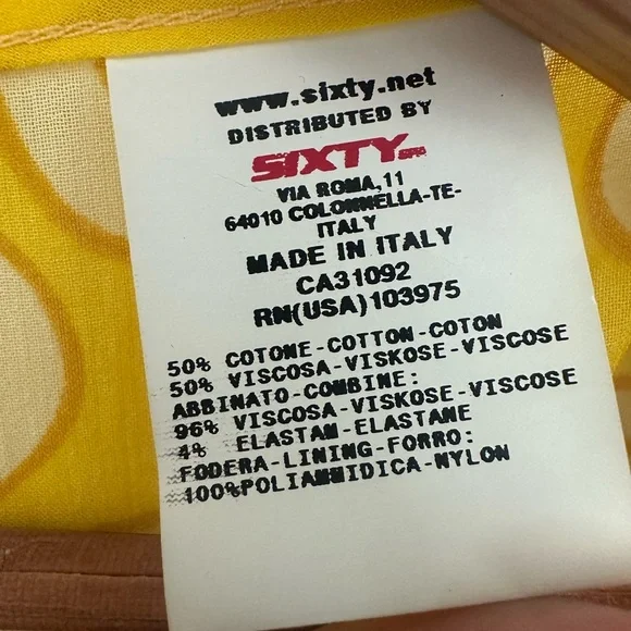 Miss Sixty Yellow Geometric Midi Dress - Picture 5 of 5